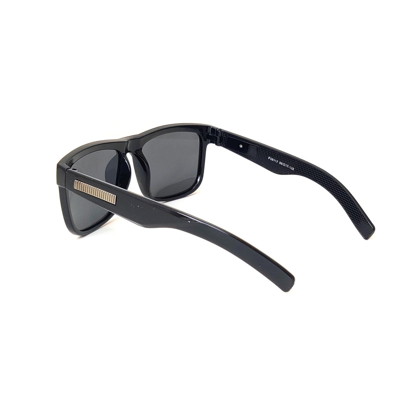 Verlin Square Polarized Sunglasses P59112 Gloss Black - Angled View