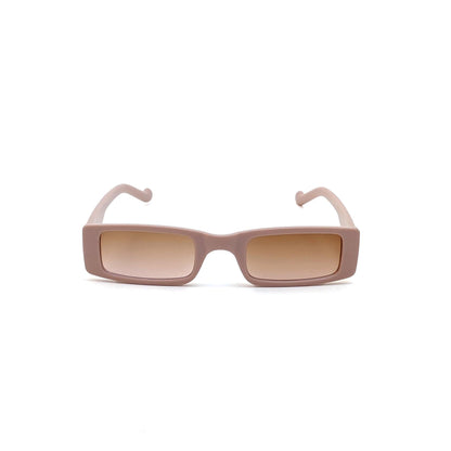 56339 Retro Rectangular Sunglasses Pink