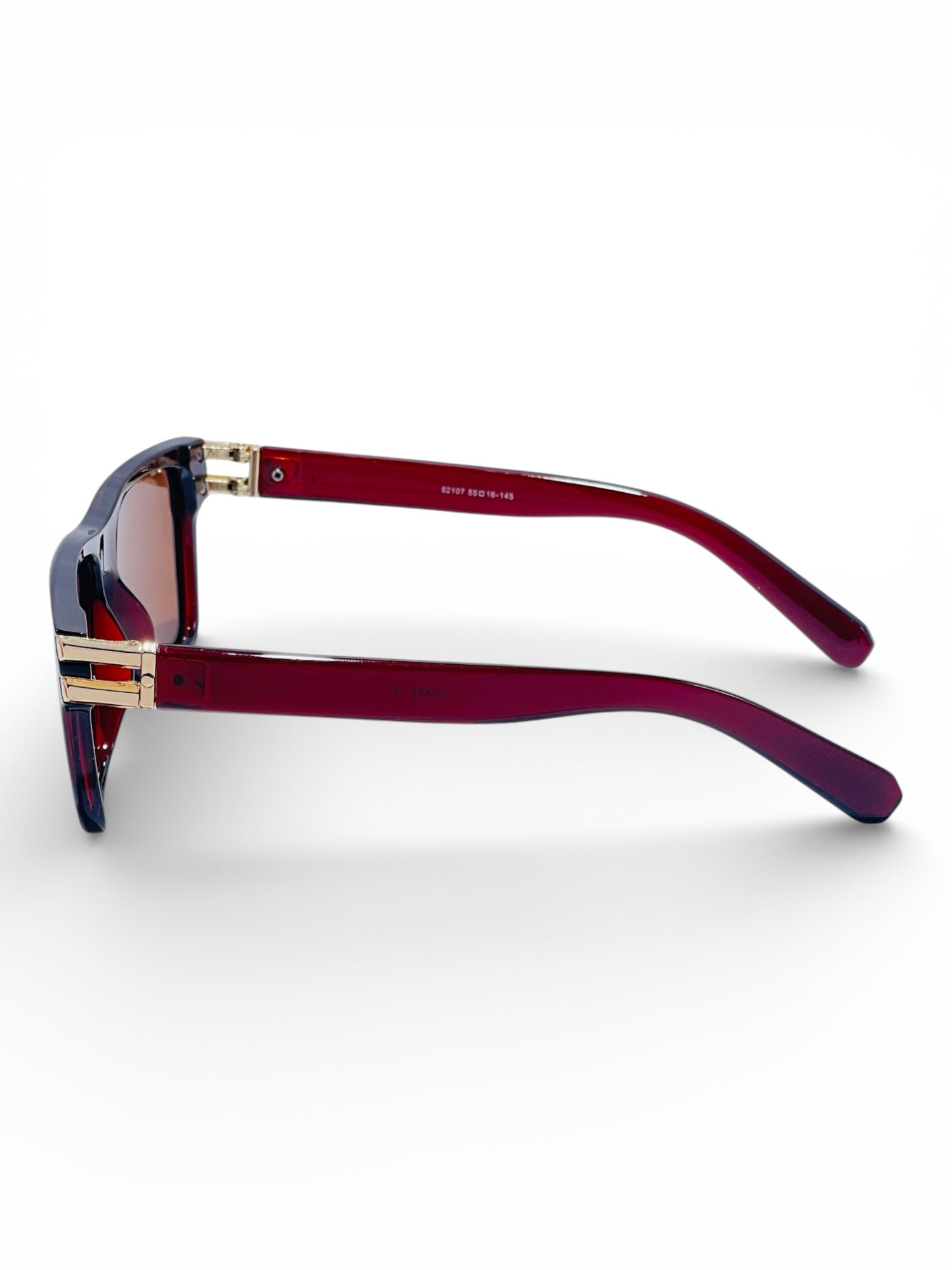 Verlin Rectangle Sunglasses 82107 Red - Angled View