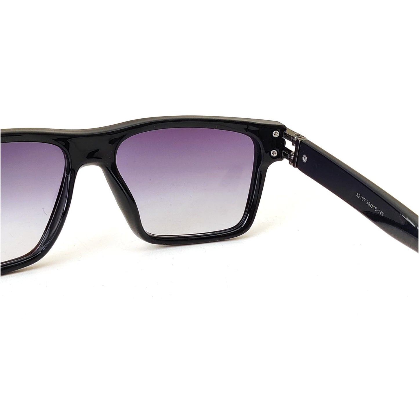 Premium Square Frame Sunglasses - Black Gradient Lens | 81207 (GLOSS BLACK)