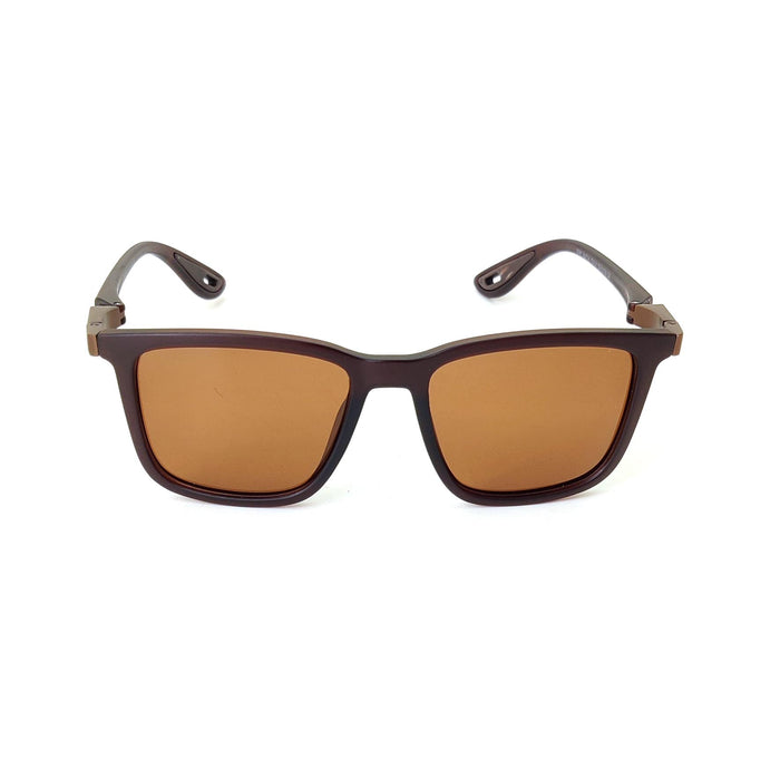 Square Polarized Sunglasses - Brown MB87767 frame preview