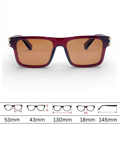Verlin Wayfarer Sunglasses 82103 Red - Detail View