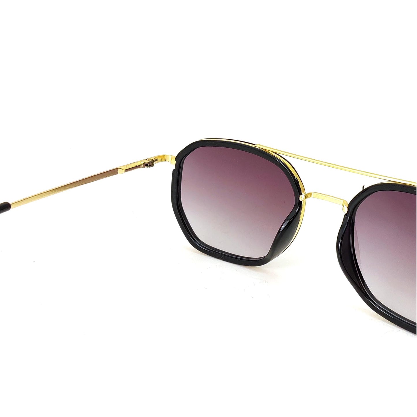 Classic Square Metal Frame Sunglasses - Black & Gold JO4