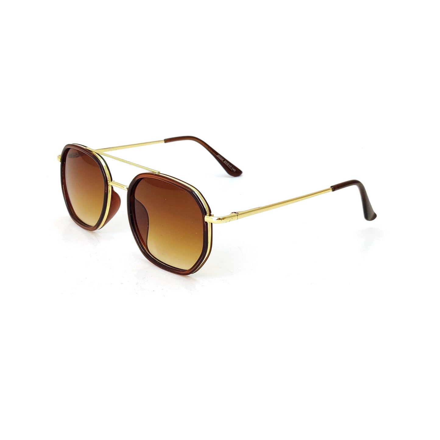 Classic Square Metal Frame Sunglasses - Brown Gradient JO4