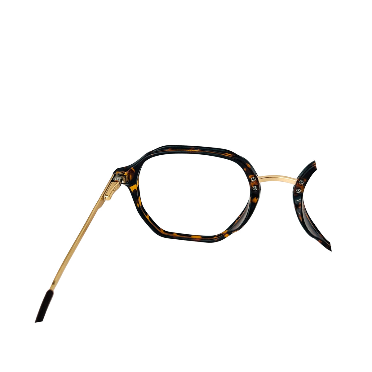 Verlin 62236 Geometric Eyeglass Frame – Tiger, supplied product view 3