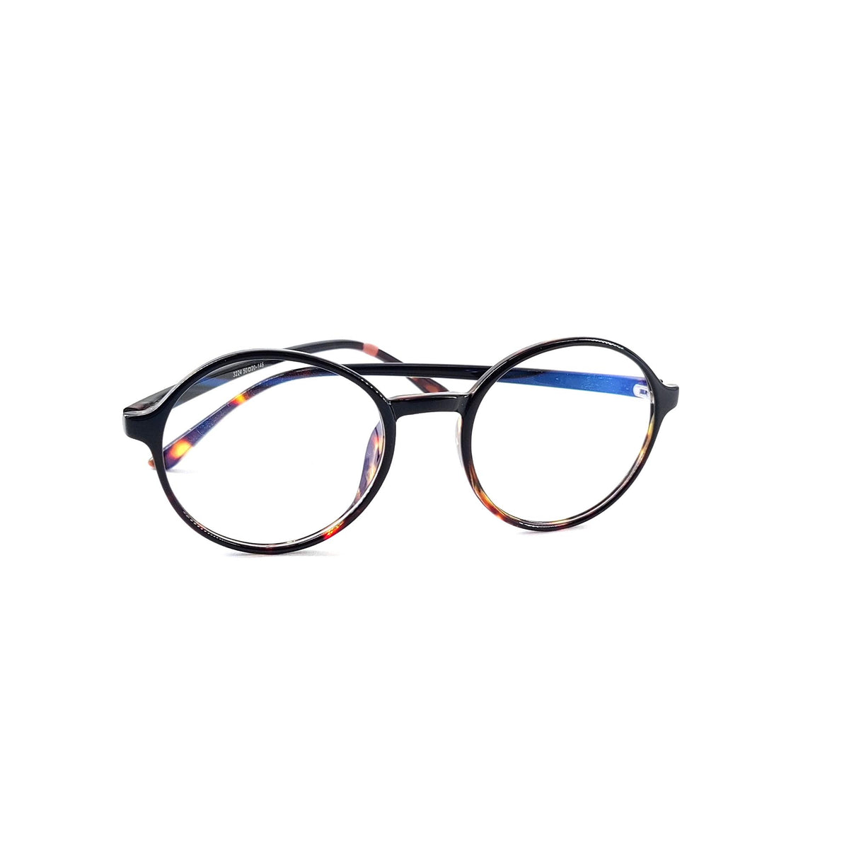 Verlin 3224 Round Eyeglass Frame – Tiger, supplied product view 4