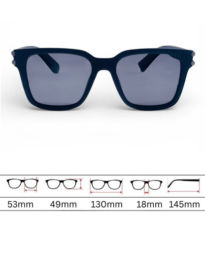Verlin Wayfarer Sunglasses 82102 Matte Black - Detail View