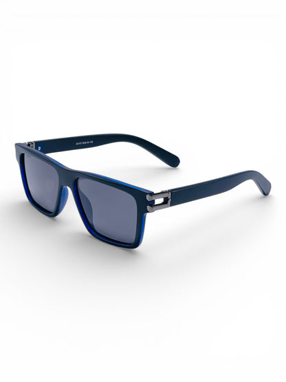 Verlin Rectangle Sunglasses 82107 Blue - Side View