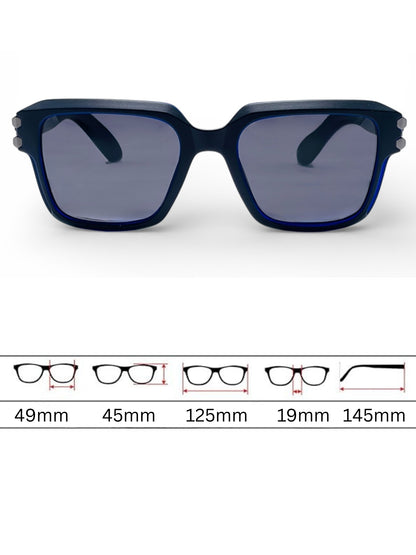 Verlin Wayfarer Sunglasses 82110 Blue - Detail View