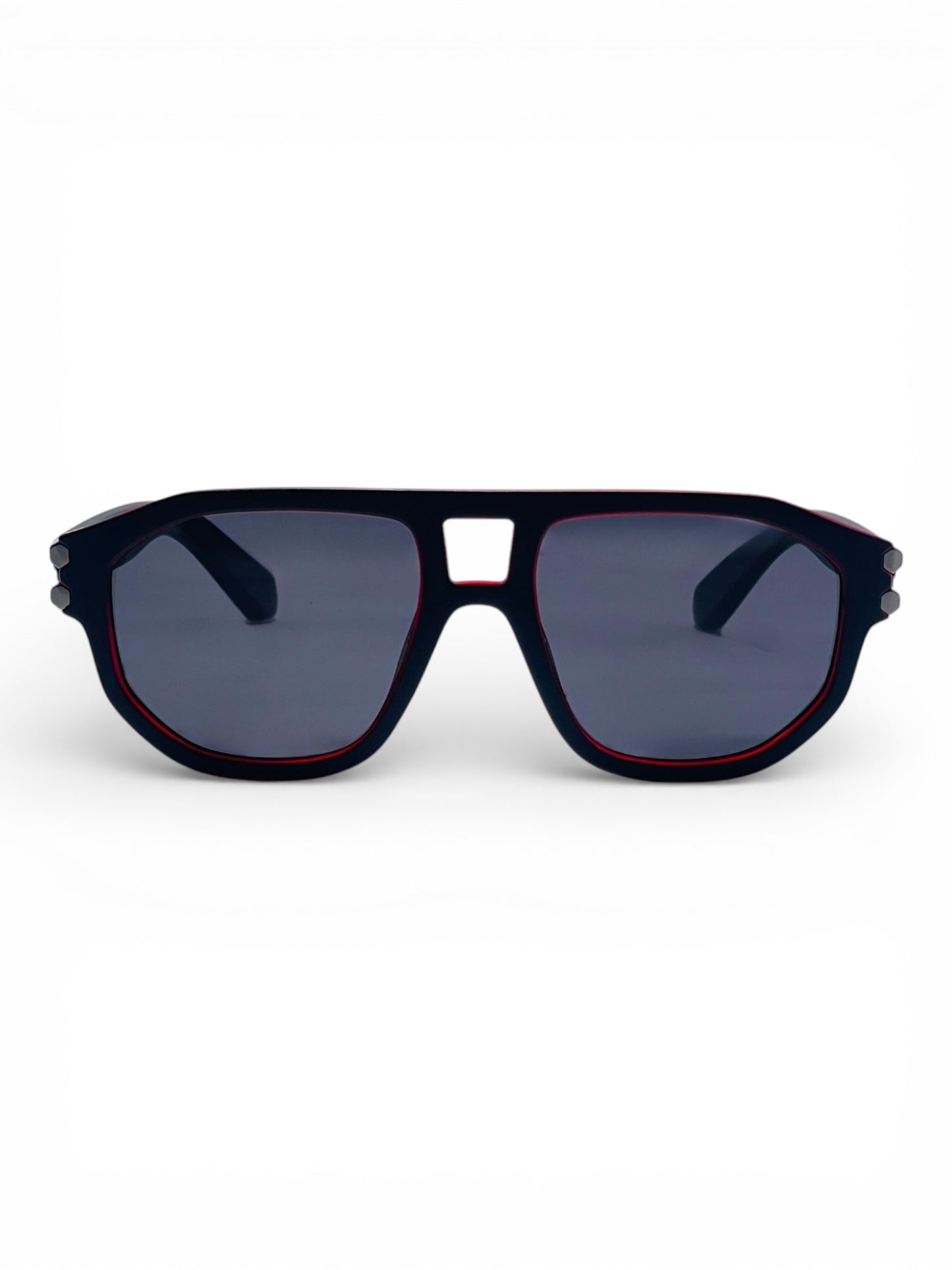 Verlin Wayfarer Sunglasses 82104 Red Black - Front View