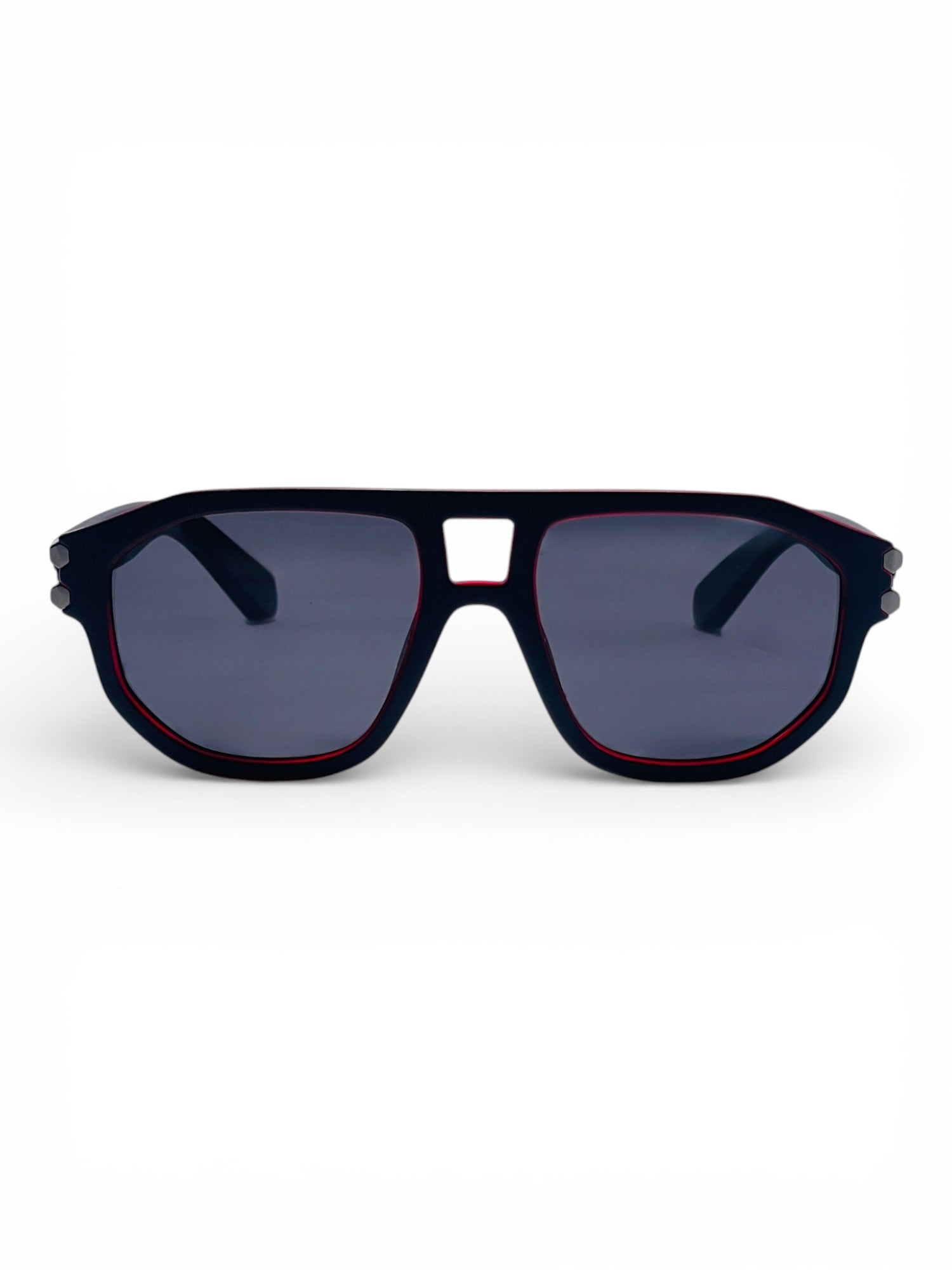 Verlin Wayfarer Sunglasses 82104 Red Black - Front View