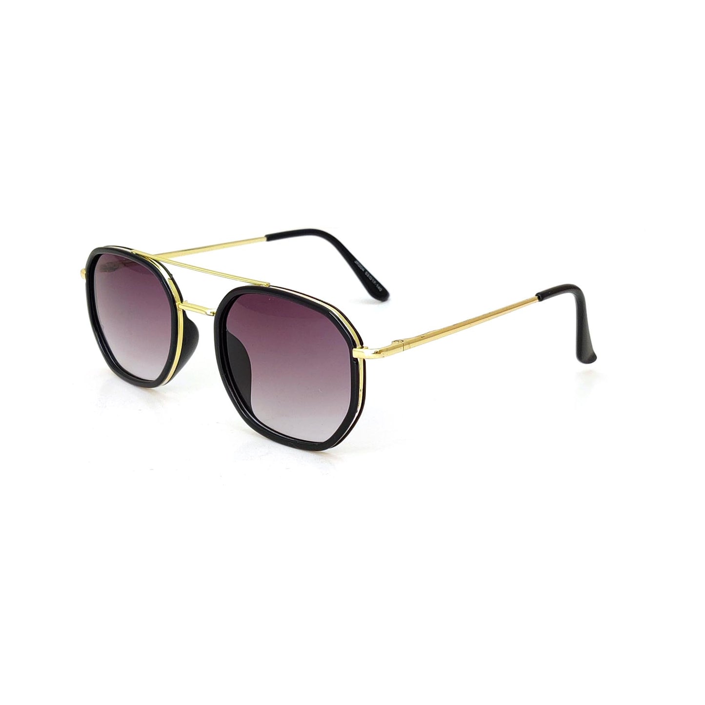 Classic Square Metal Frame Sunglasses - Black & Gold JO4