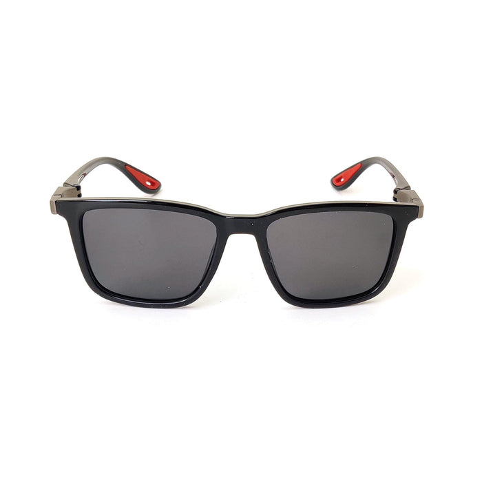 Square Polarized Sunglasses - matte black MB87767 frame preview