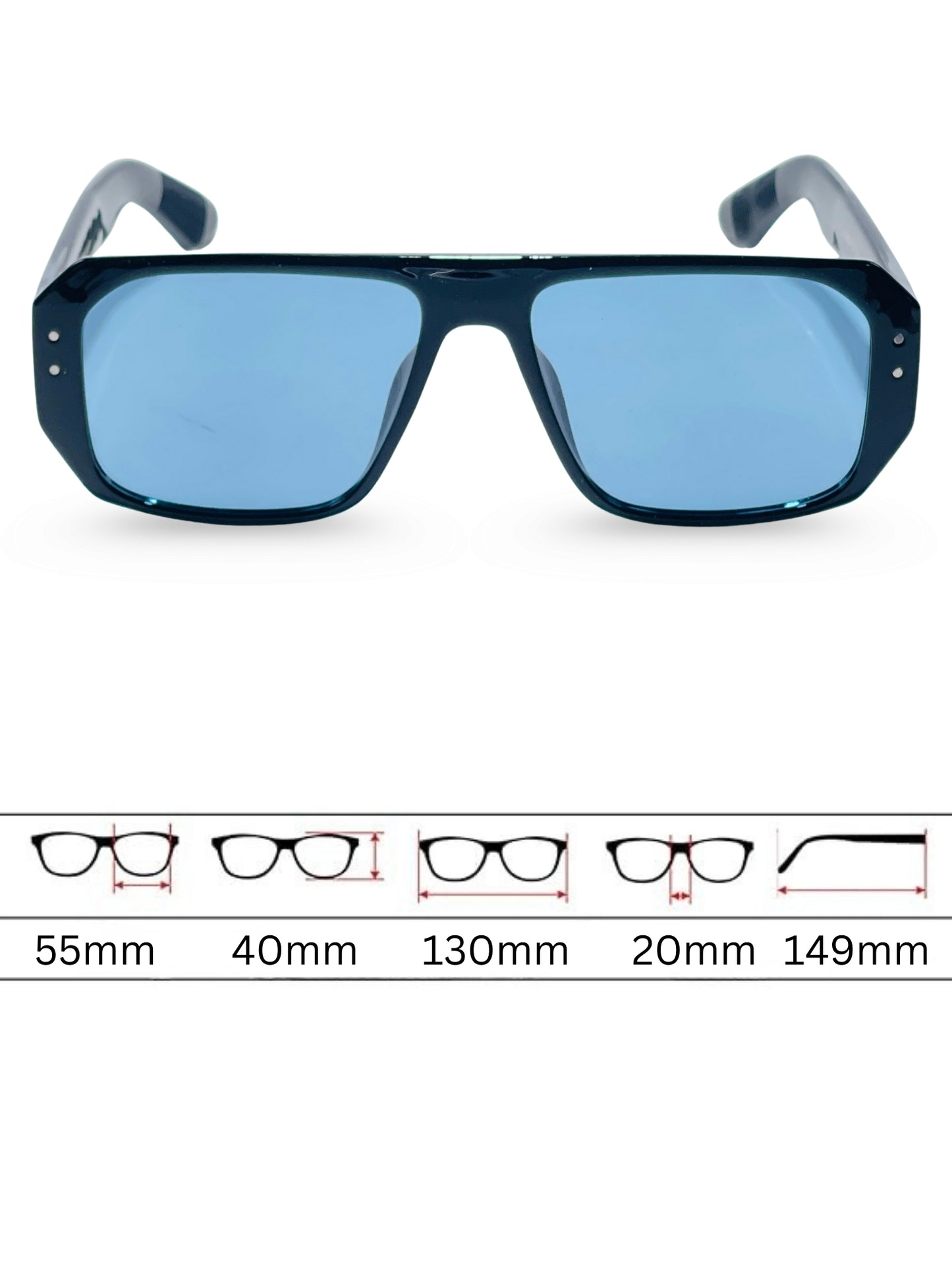 Sunglasses 8804 - Blue Black
