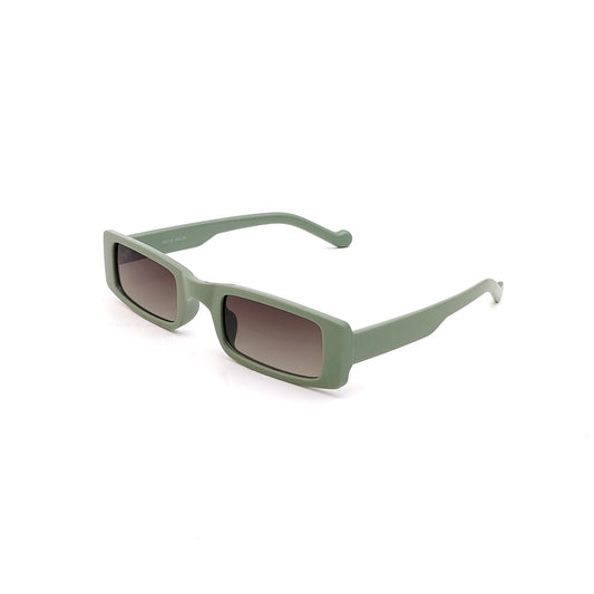 56339 Retro Rectangular Sunglasses Green