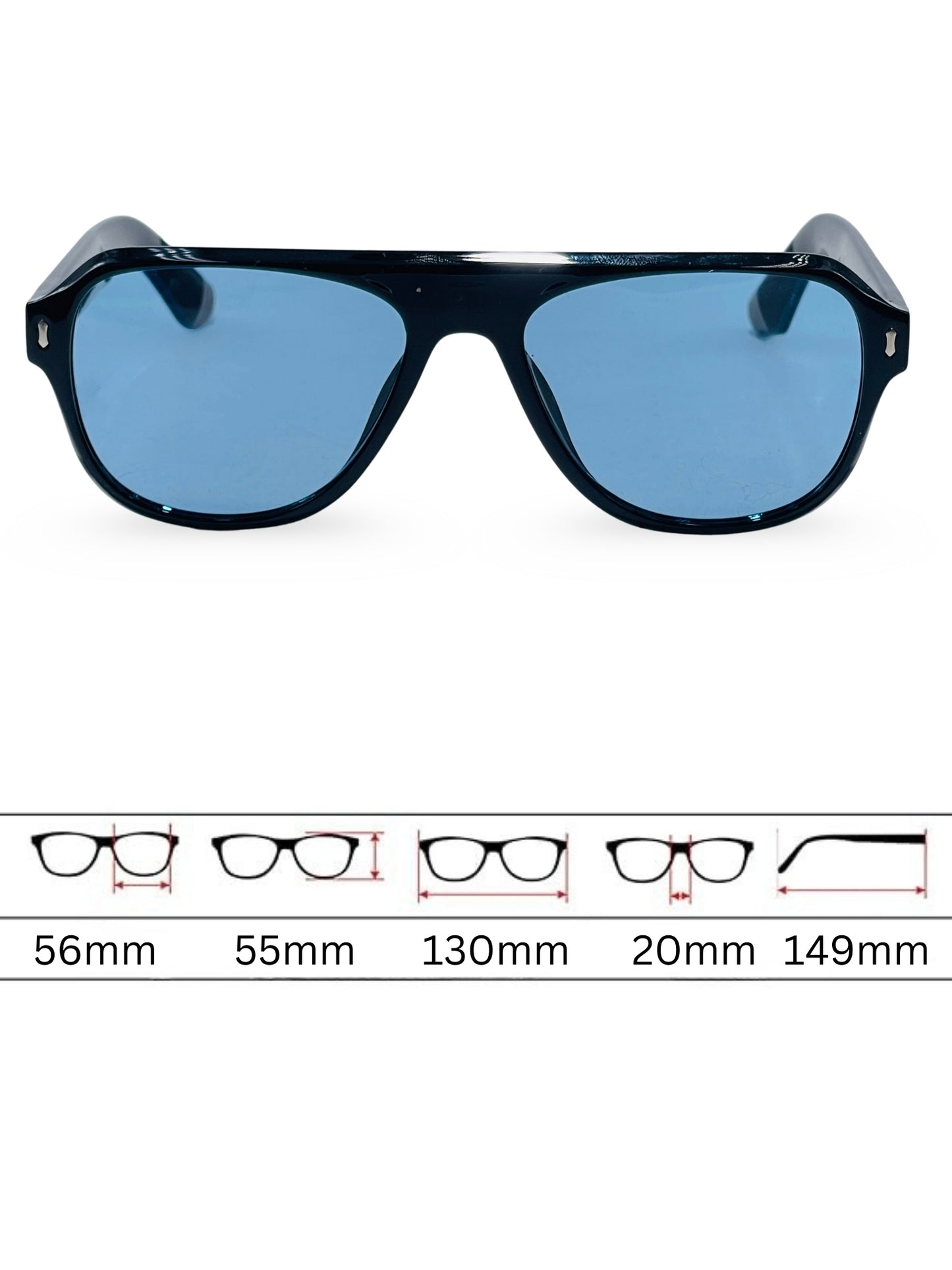 Sunglasses 8801 - Blue Black