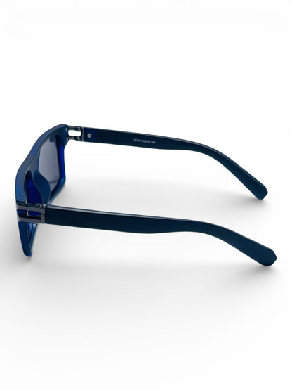 Verlin Wayfarer Sunglasses 82103 Blue - Angled View