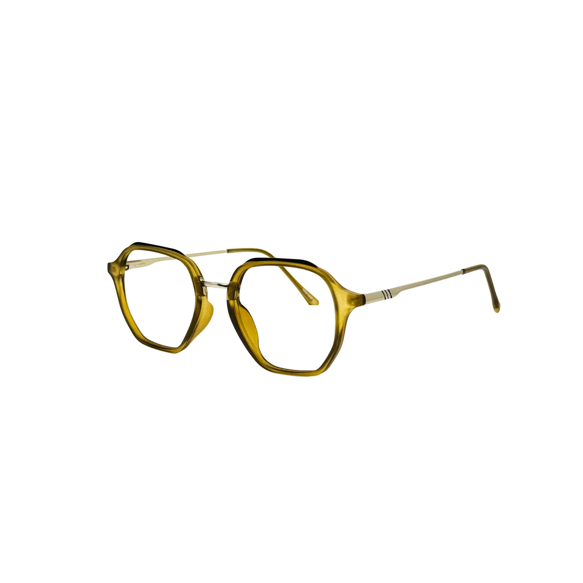 Verlin 62236 Geometric Eyeglass Frame – Olive Green, supplied product view 2
