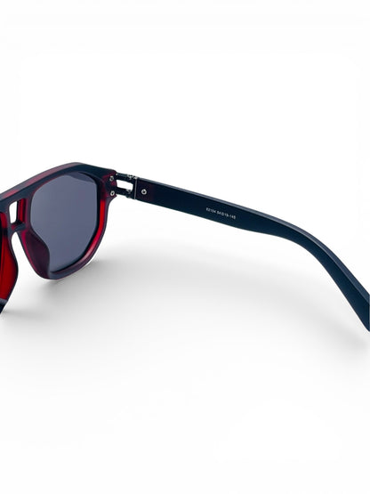 Verlin Wayfarer Sunglasses 82104 Red Black - Top View