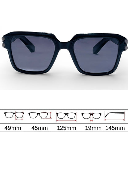 Verlin Wayfarer Sunglasses 82110 Black - Detail View