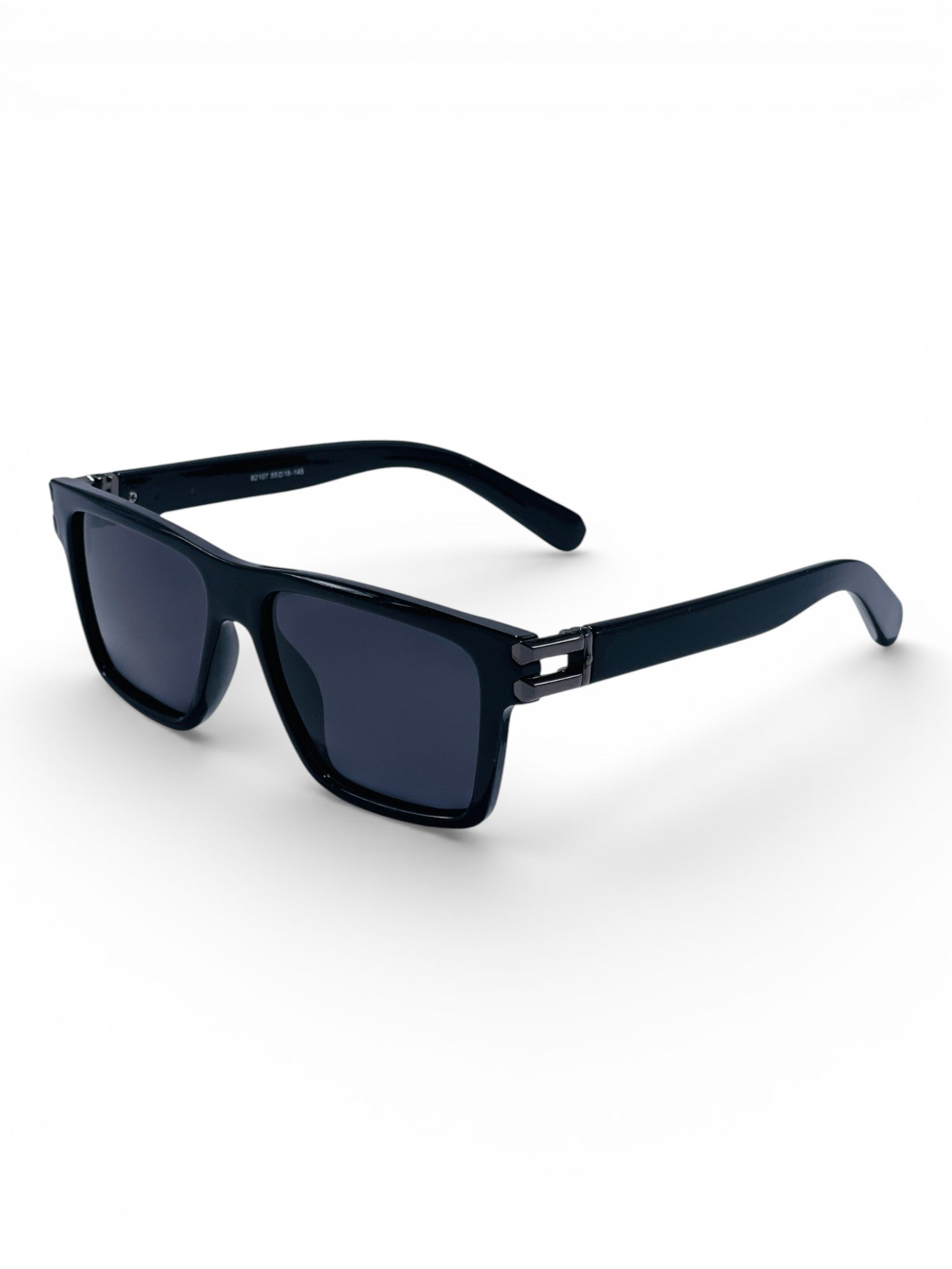 Verlin Rectangle Sunglasses 82107 Black - Side View