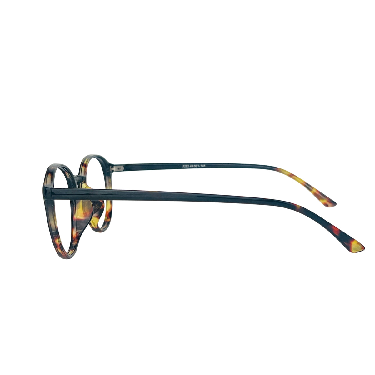 Verlin 3222 Rounded Eyeglass Frame – Tiger, supplied product view 4