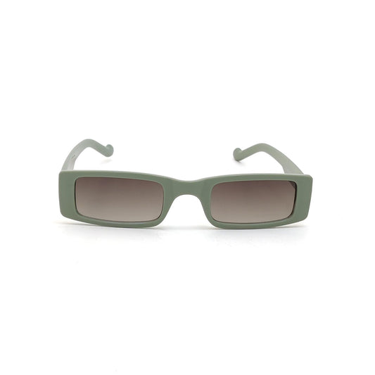 56339 Retro Rectangular Sunglasses Green