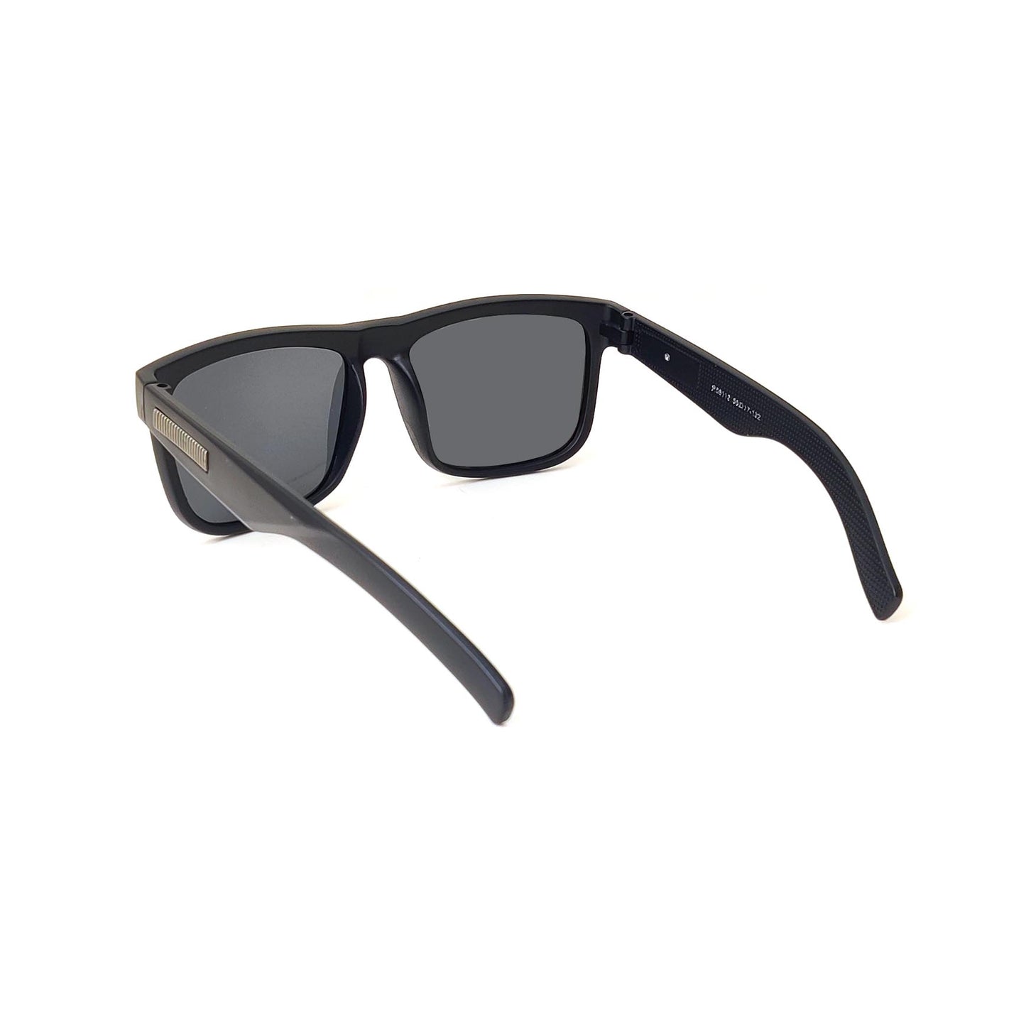 Verlin Square Polarized Sunglasses P59112 Matte Black - Top View