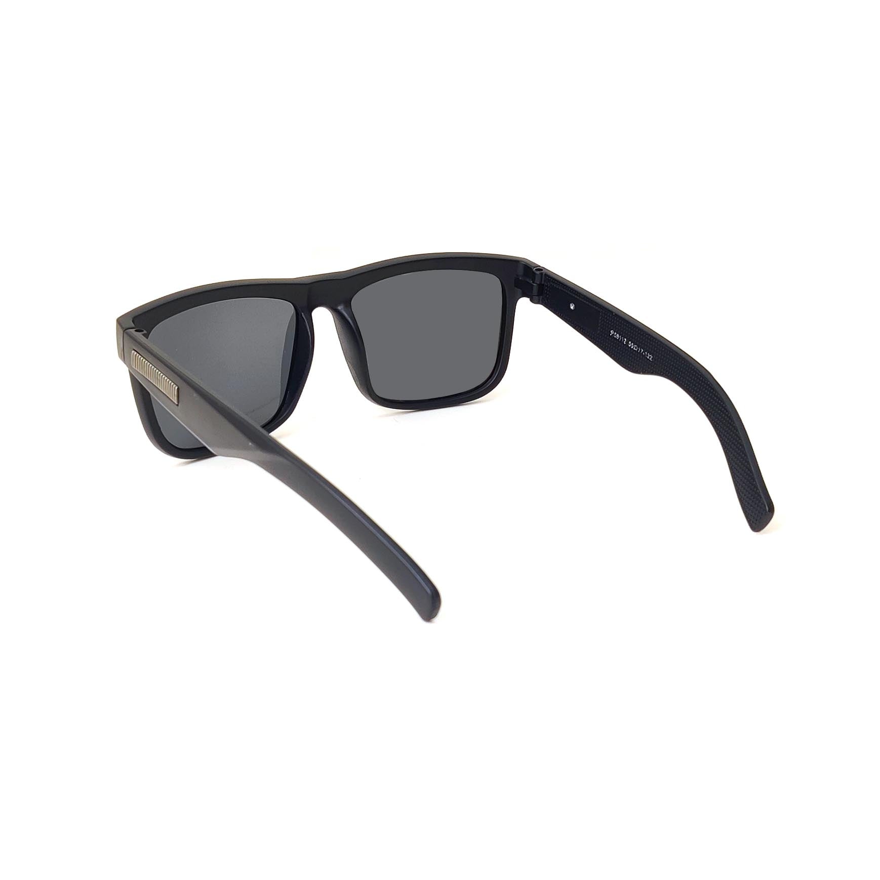 Verlin Square Polarized Sunglasses P59112 Matte Black - Top View