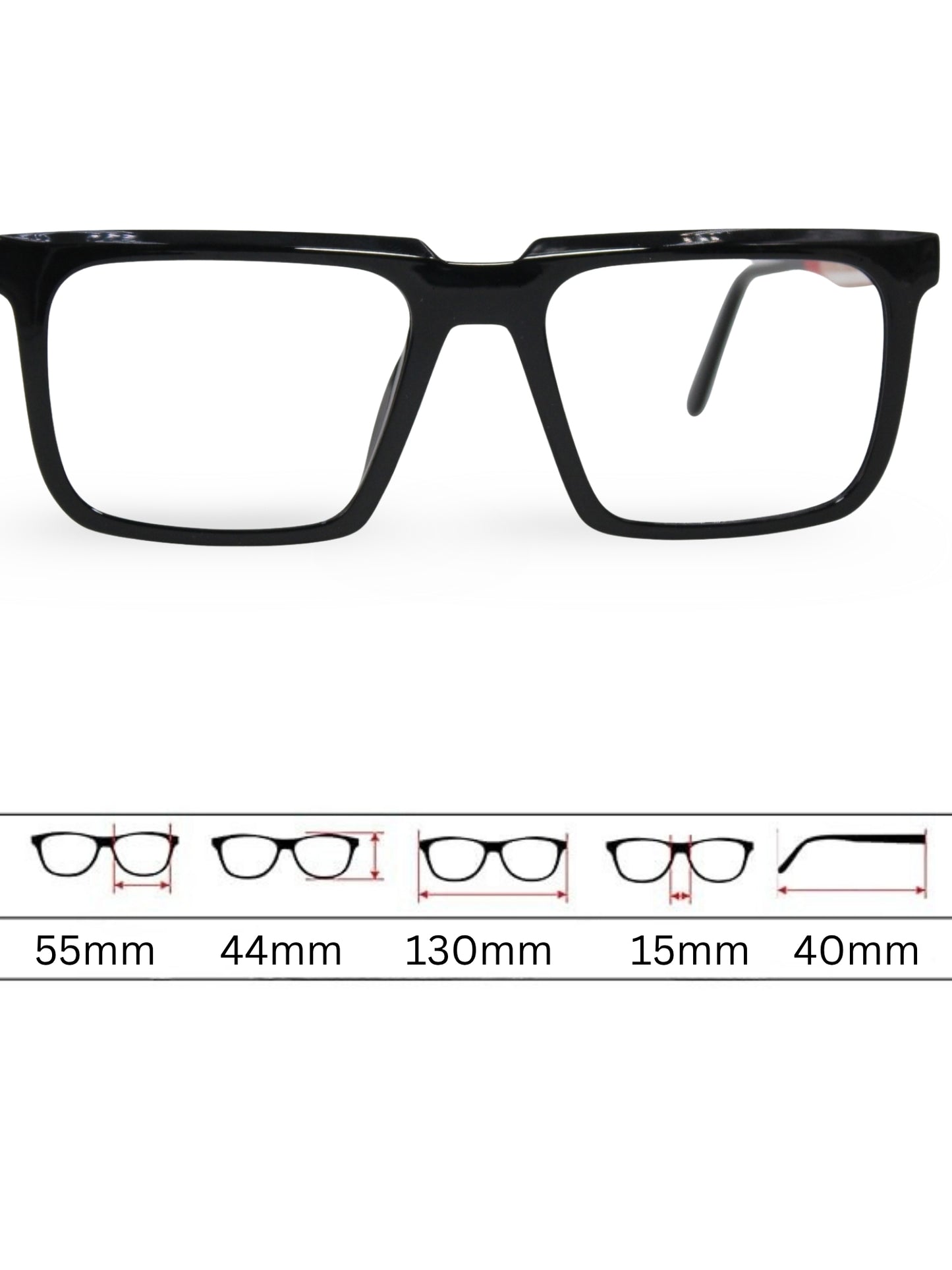 Sunglasses 3052 - Black Red