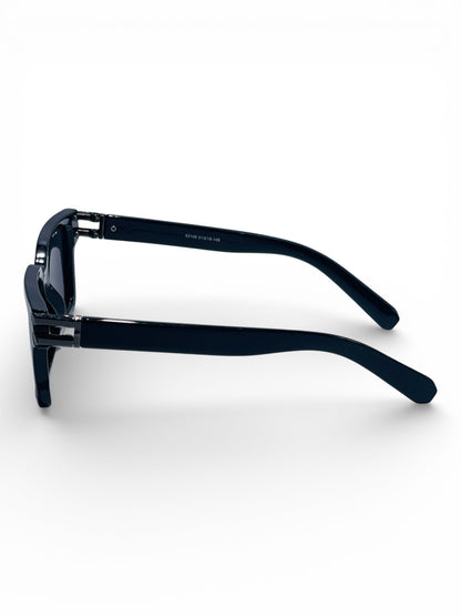 Verlin Rectangle Sunglasses 82106 Matte Black - Angled View