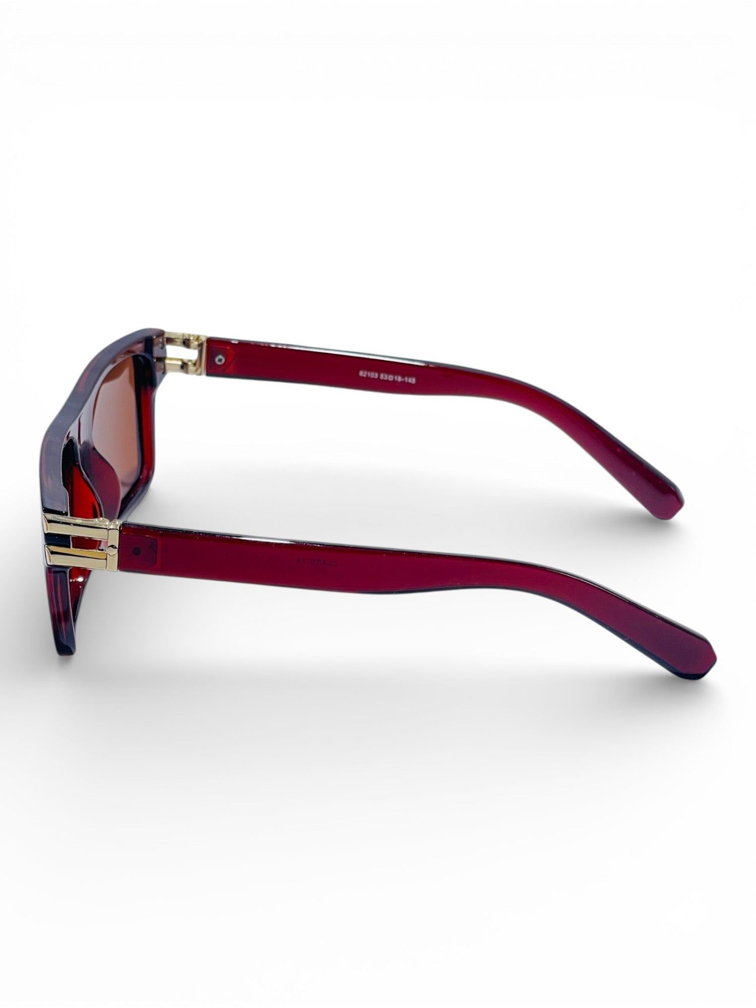 Verlin Wayfarer Sunglasses 82103 Red - Angled View