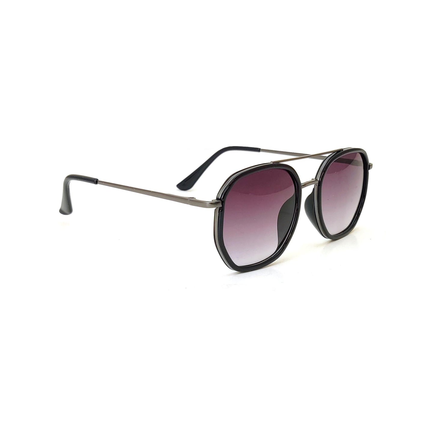 Classic Square Metal Frame Sunglasses - Matte Black JO4