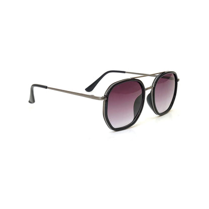 Classic Square Metal Frame Sunglasses - Matte Black JO4