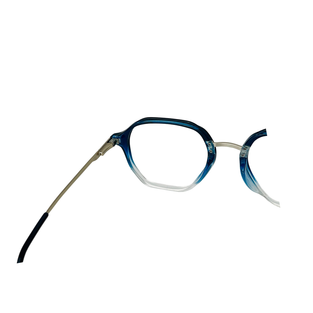 Verlin 62236 Geometric Eyeglass Frame – Dark Blue, supplied product view 3