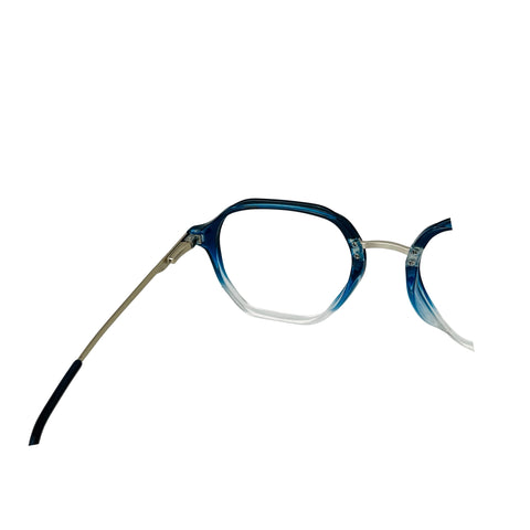 Verlin 62236 Geometric Eyeglass Frame – Dark Blue, supplied product view 3