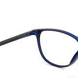 Verlin 3218 Cat-Eye Eyeglass Frame – Blue, supplied product view 3