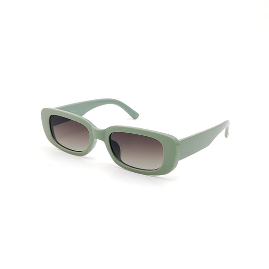56335 Retro Rectangular Sunglasses Green