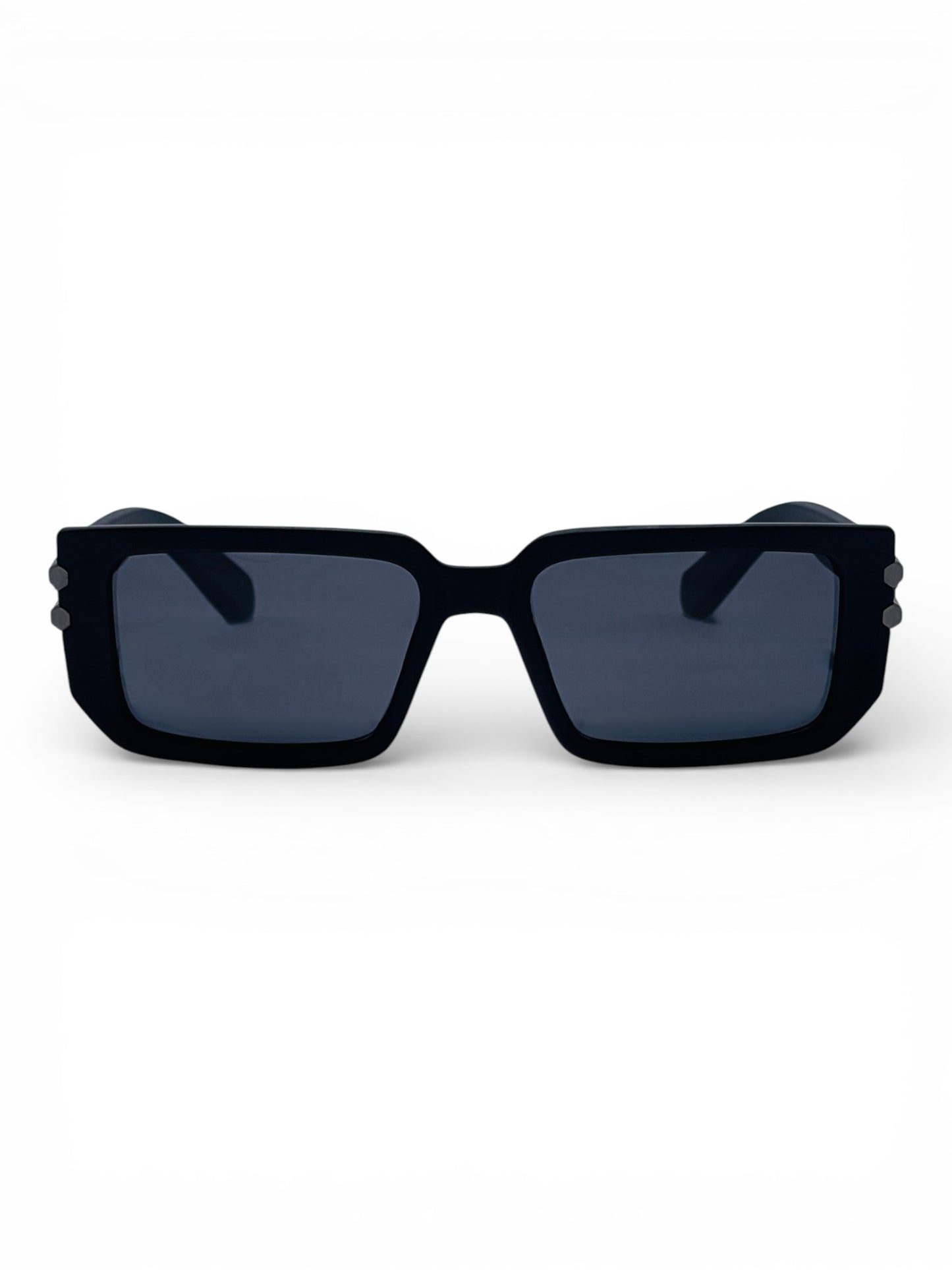 Verlin Rectangle Sunglasses 82108 Matte Black - Front View