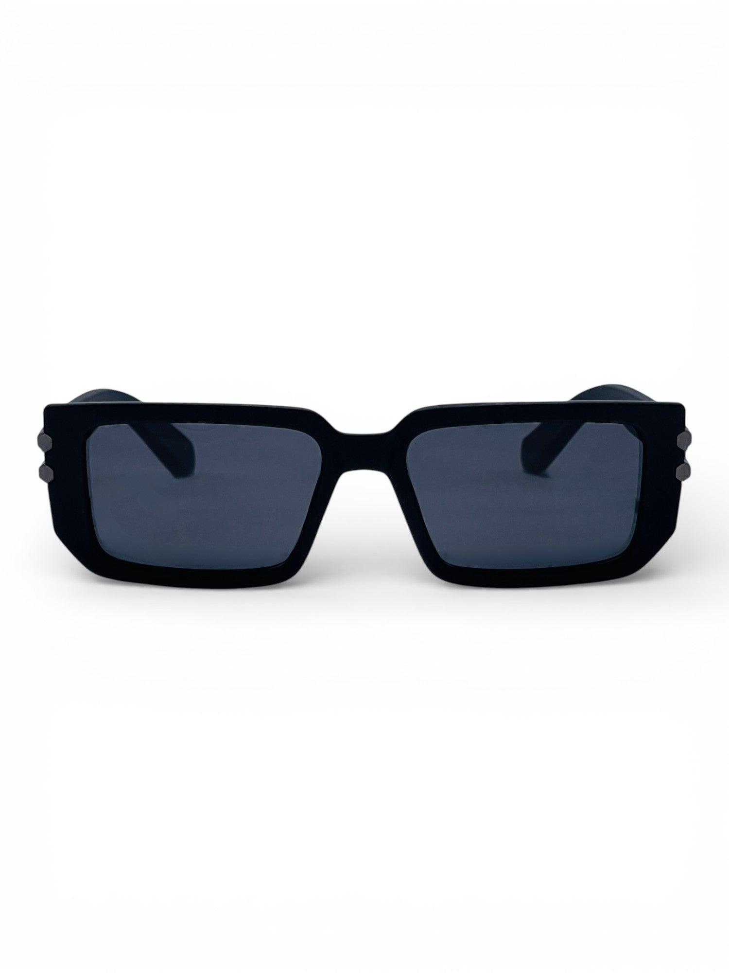 Verlin Rectangle Sunglasses 82108 Matte Black - Front View