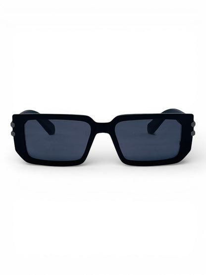 Verlin Rectangle Sunglasses 82108 Matte Black - Front View