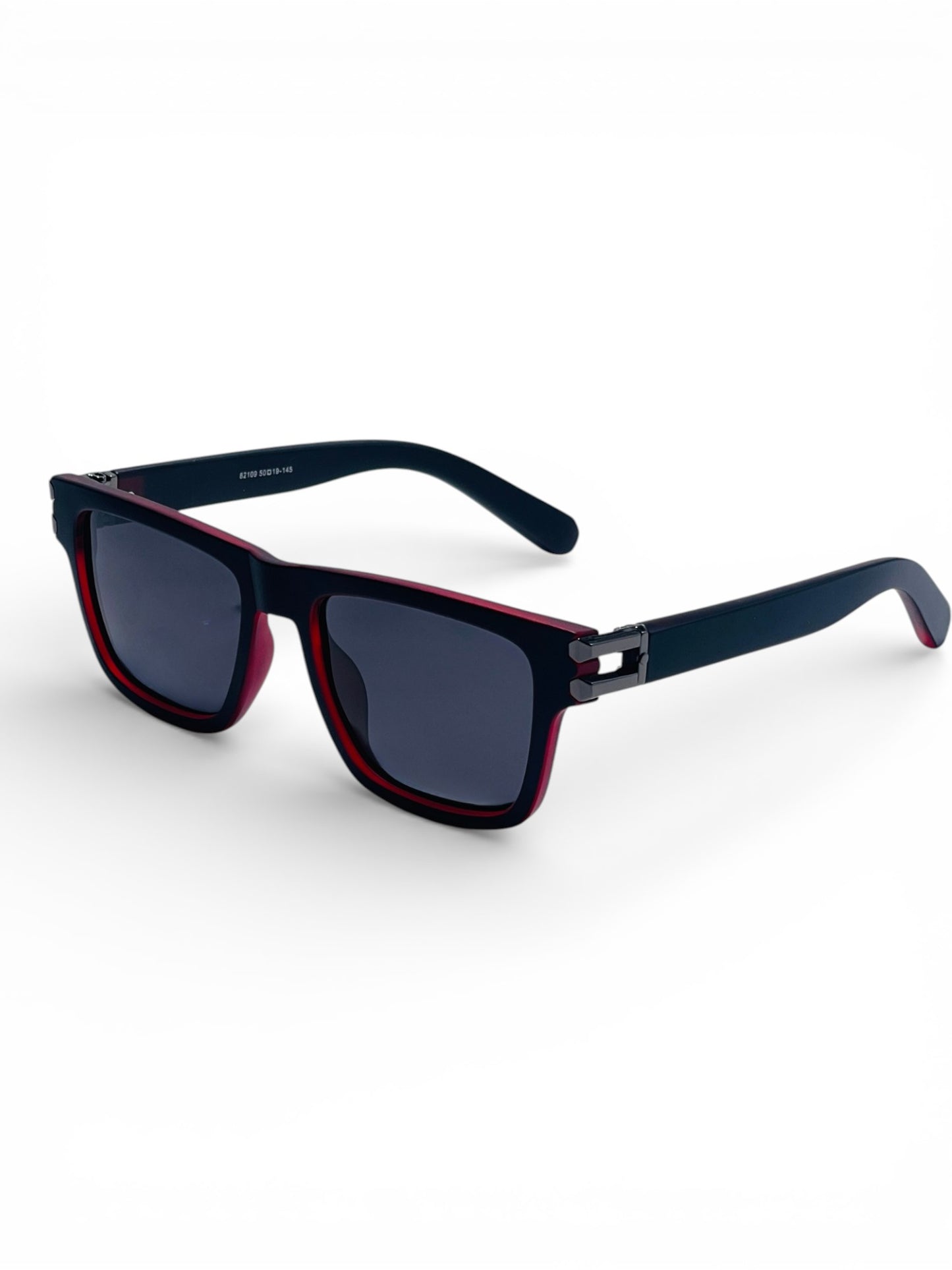 Verlin Wayfarer Sunglasses 82109 Red Black - Side View