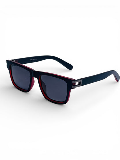 Verlin Wayfarer Sunglasses 82109 Red Black - Side View
