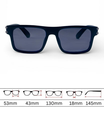 Verlin Wayfarer Sunglasses 82103 Blue - Detail View