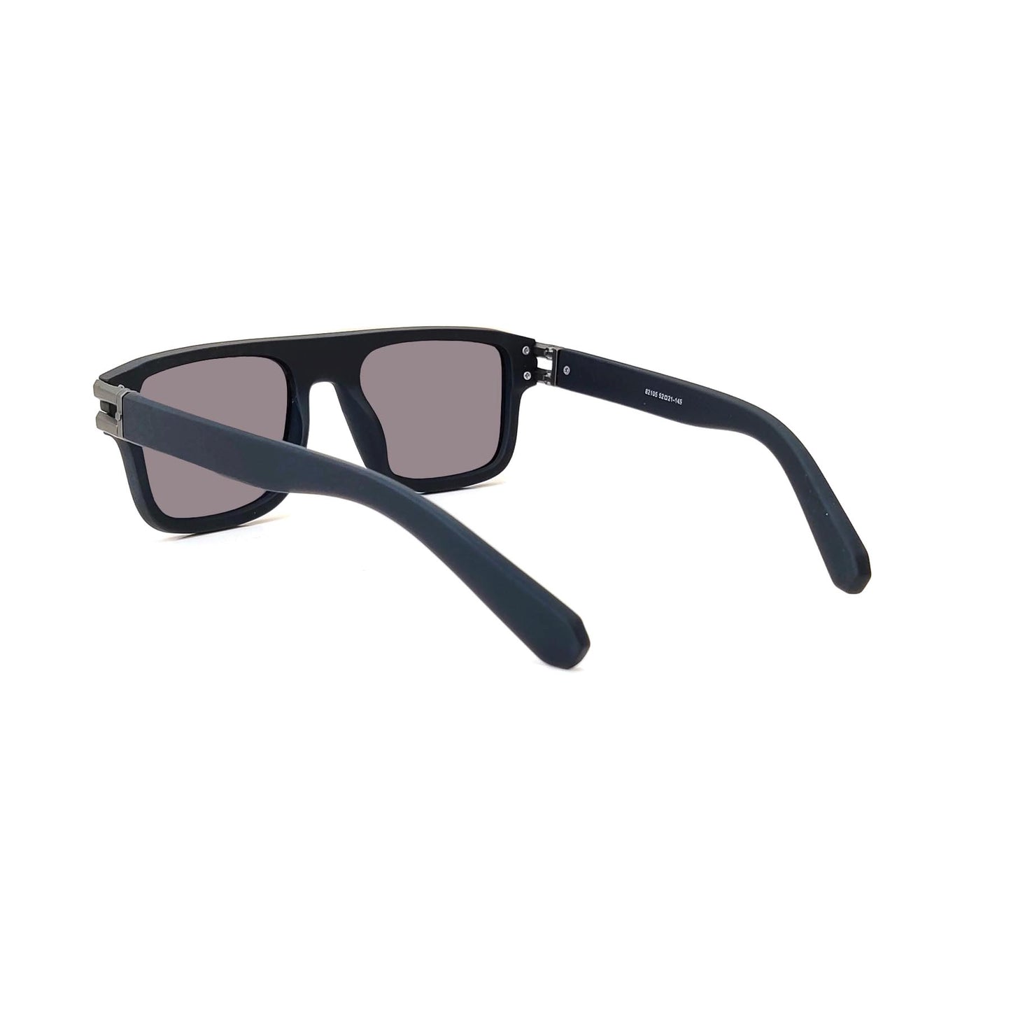 Verlin Square Polarized Sunglasses 82105 Matte Black - Angled View
