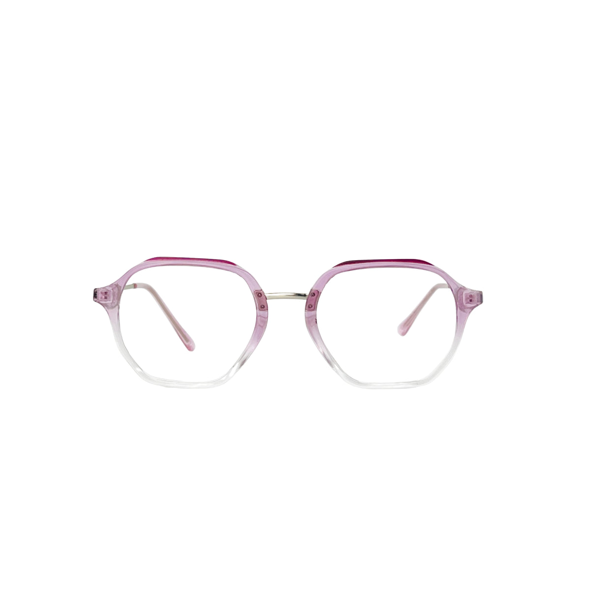 Verlin 62236 Geometric Eyeglass Frame – Gradient Pink, supplied product view 1