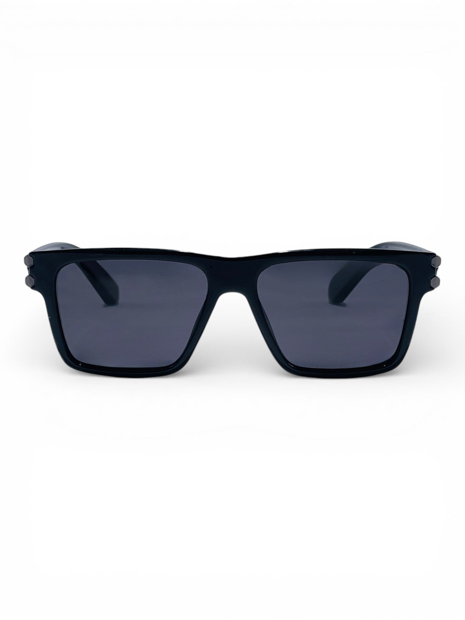 Verlin Rectangle Sunglasses 82107 Black - Front View