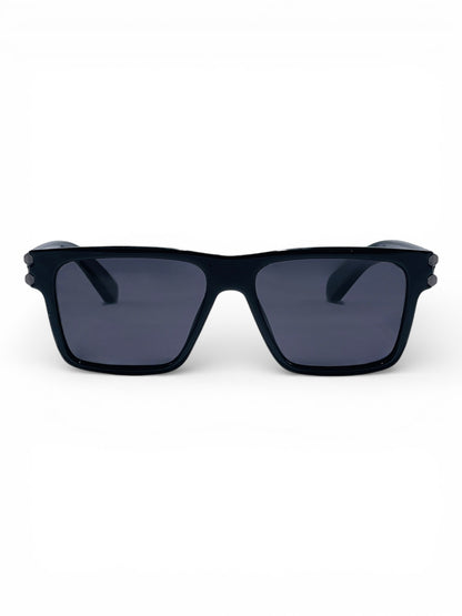 Verlin Rectangle Sunglasses 82107 Black - Front View