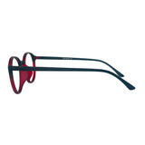 Verlin 3222 Rounded Eyeglass Frame – Red Black, supplied product view 4
