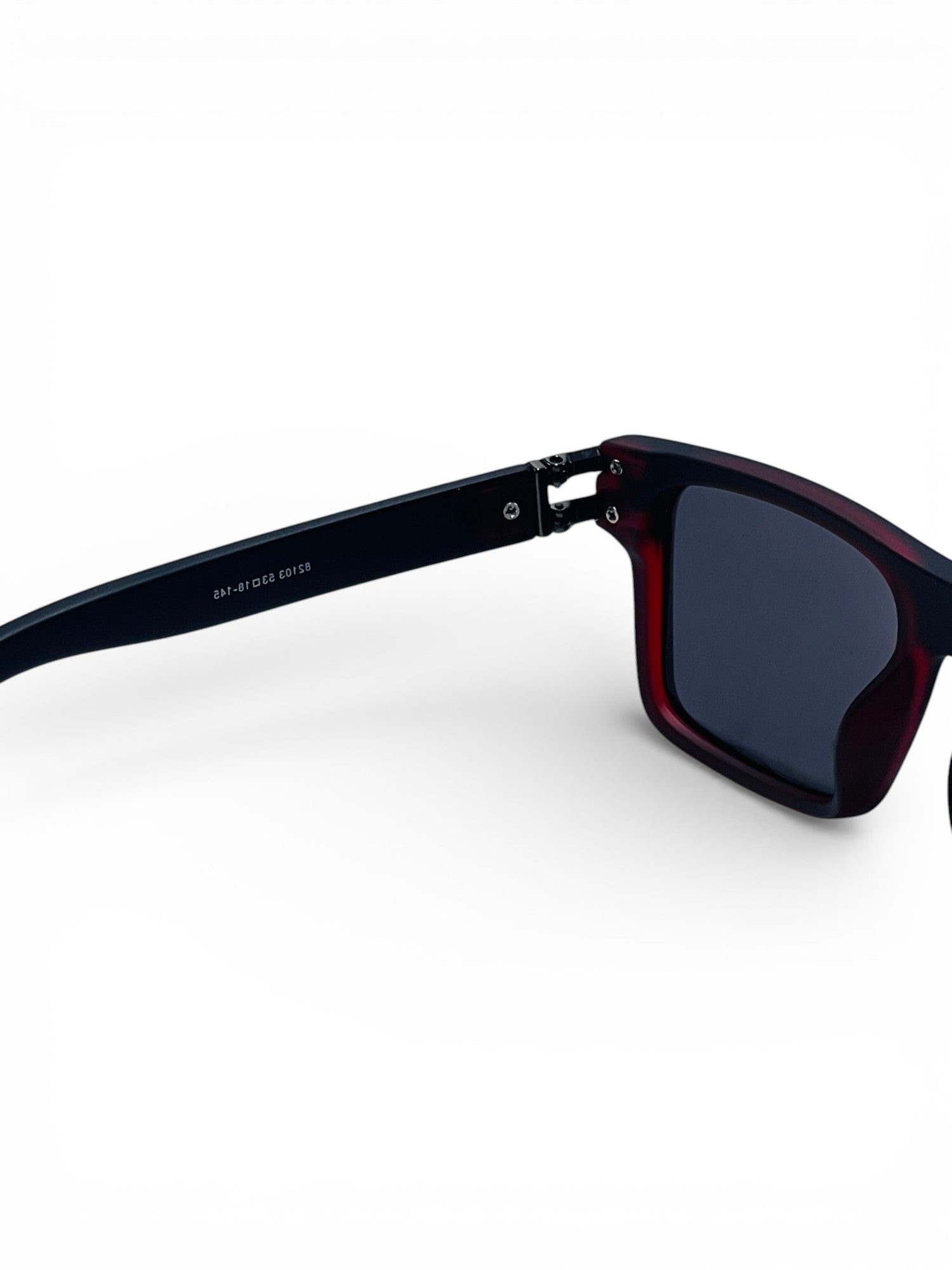 Verlin Wayfarer Sunglasses 82103 Red Black - Top View